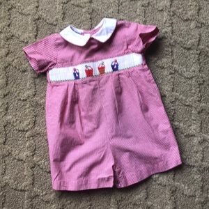 Viva la Fete smocked sunsuit 12mo